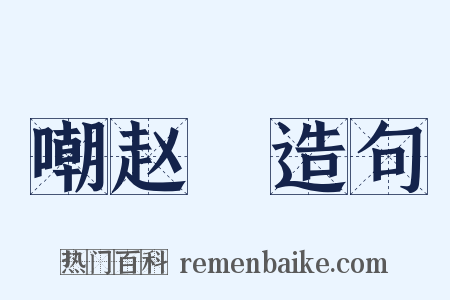 嘲赵璘造句是什么意思的图片